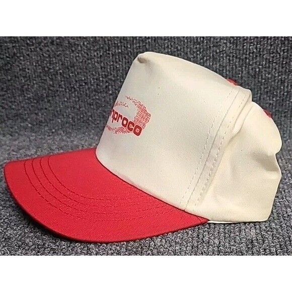 Vintage Conproco Yupoong SnapBack Trucker Hat Cap White/Red - Picture 2 of 7